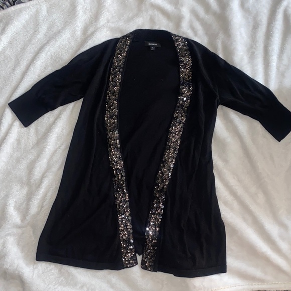 Y2K express sequin shawl top - Picture 1 of 8